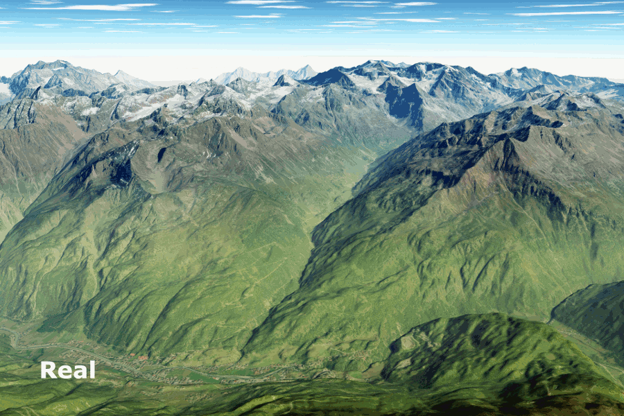3D Panoramakarte Landschaft inszenieren Jahreszeiten