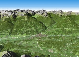 3D Panoramakarte Schladming Dachstein