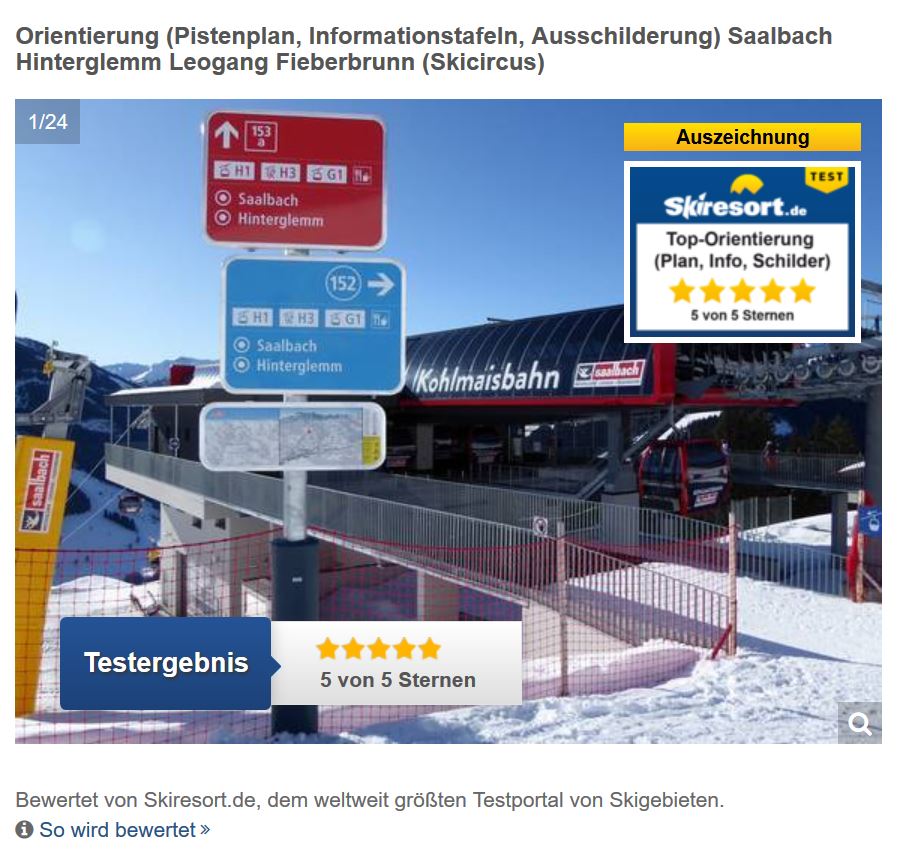 Pistenleitsystem Skicircus Saalbach Hinterglemm Leogang Fieberbrunn Skiresort