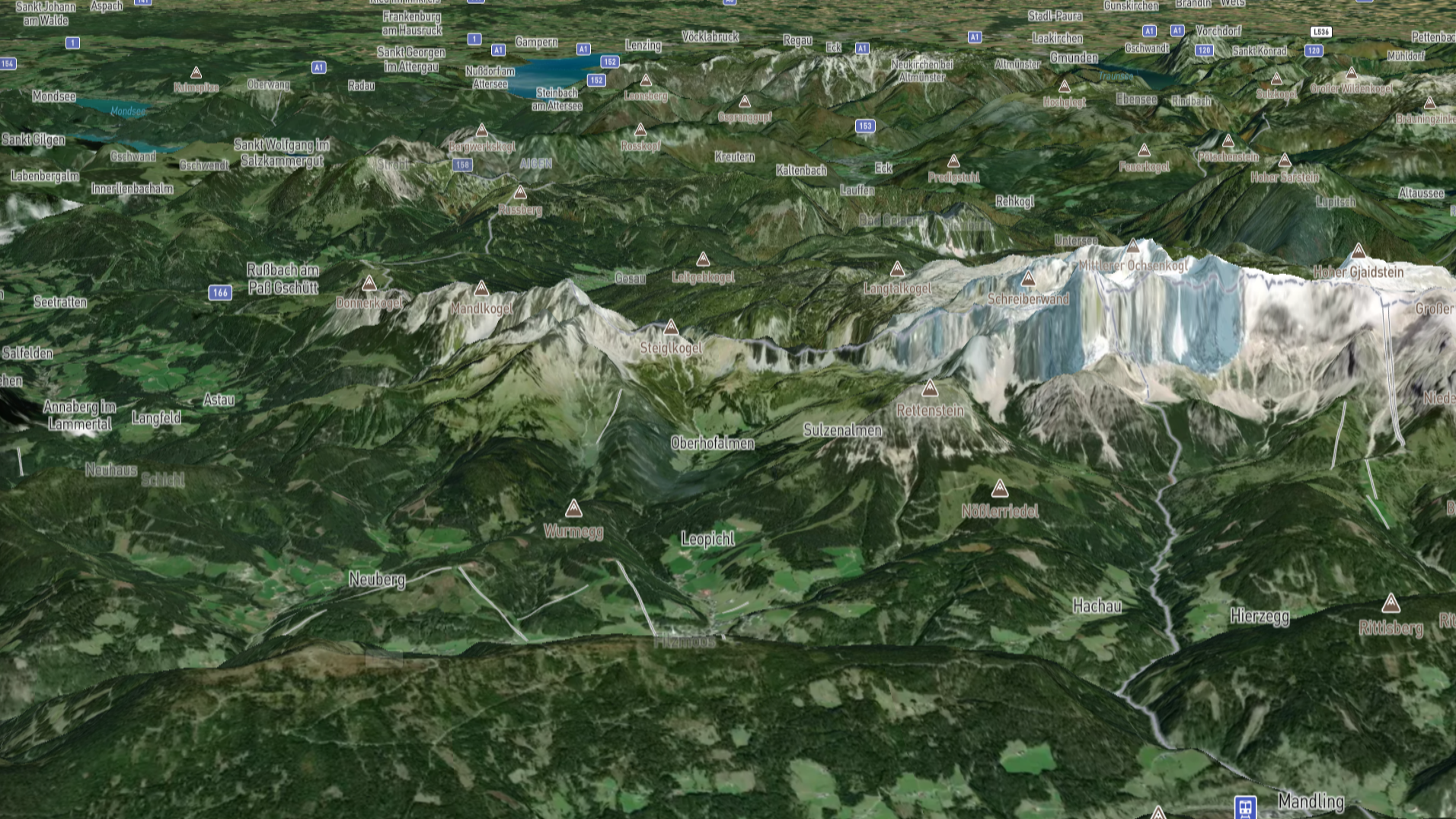 3D Luftbildkarte Region