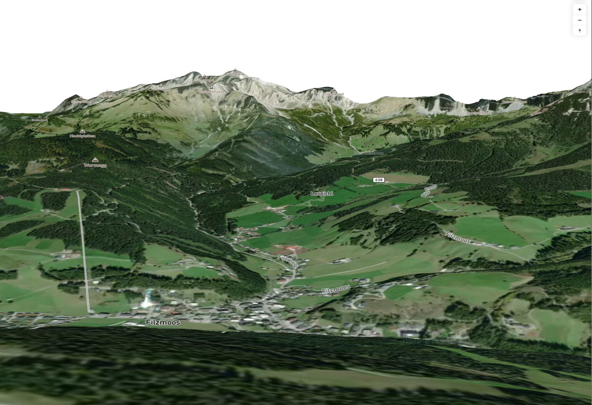 3D Luftbildkarte Zoom